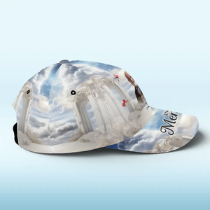 Photo personnalisée en souvenir affectueux - Chapeau personnalisé commémoratif, casquette classique imprimée sur toute la surface - Cadeau de condoléances pour les membres de la famille