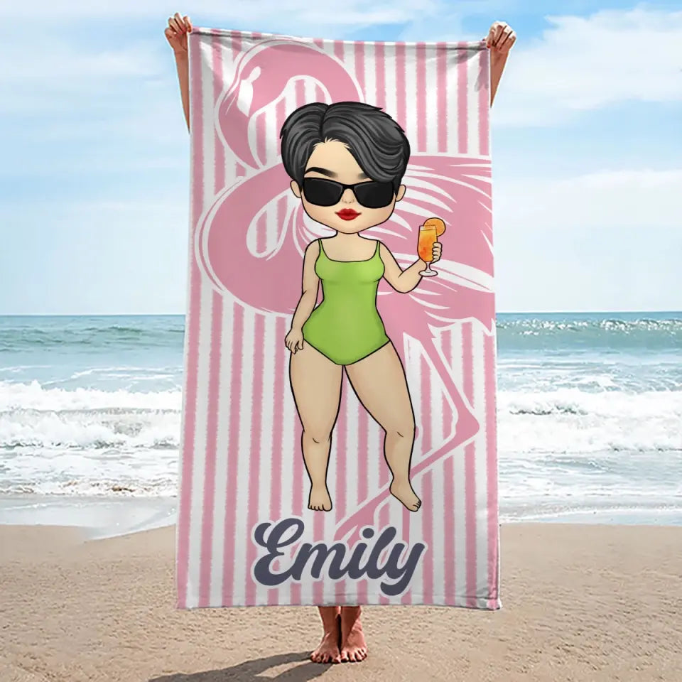 Serviette de plage personnalisée « Les filles veulent juste prendre le soleil » – Cadeau idéal pour les vacances d'été, les anniversaires, les fêtes au bord de la piscine, pour les meilleures amies, les meilleures amies et les sœurs