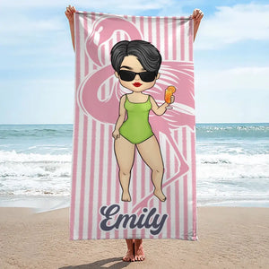 Serviette de plage personnalisée « Les filles veulent juste prendre le soleil » – Cadeau idéal pour les vacances d'été, les anniversaires, les fêtes au bord de la piscine, pour les meilleures amies, les meilleures amies et les sœurs