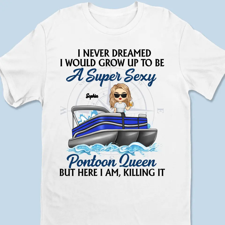 C'est l'heure du ponton - T-shirt, sweat à capuche et sweat-shirt unisexe personnalisé pour la famille - Cadeau pour les membres de la famille et les amateurs de ponton