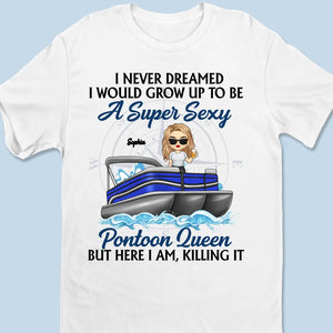 C'est l'heure du ponton - T-shirt, sweat à capuche et sweat-shirt unisexe personnalisé pour la famille - Cadeau pour les membres de la famille et les amateurs de ponton