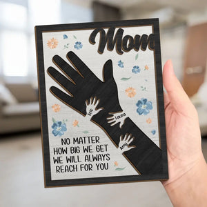 Votre amour unit notre famille - Plaque en bois personnalisée à 2 couches avec support - Cadeau pour maman, grand-mère