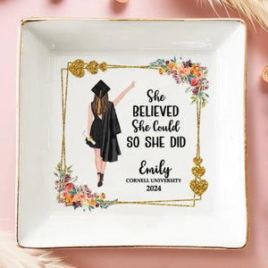 Félicitations pour votre nouveau morceau de papier - Plat à bijoux personnalisé pour la famille - Cadeau de remise de diplôme pour les membres de la famille, les frères et sœurs