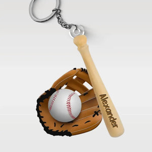 Chaque coup me rapproche du prochain coup de circuit - Porte-clés personnalisé en acrylique de forme personnalisée pour la famille - Cadeau pour les membres de la famille, les amateurs de sport, les joueurs de sport