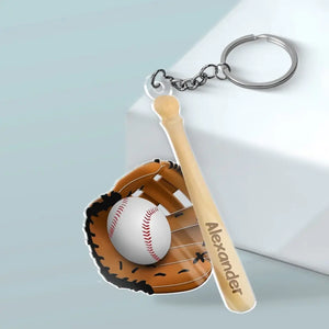 Chaque coup me rapproche du prochain coup de circuit - Porte-clés personnalisé en acrylique de forme personnalisée pour la famille - Cadeau pour les membres de la famille, les amateurs de sport, les joueurs de sport