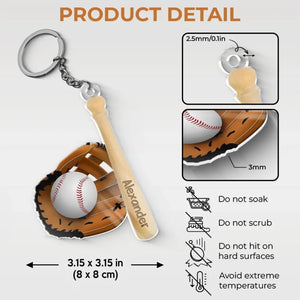 Chaque coup me rapproche du prochain coup de circuit - Porte-clés personnalisé en acrylique de forme personnalisée pour la famille - Cadeau pour les membres de la famille, les amateurs de sport, les joueurs de sport
