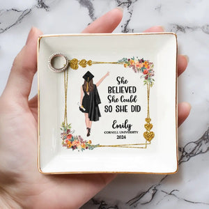 Félicitations pour votre nouveau morceau de papier - Plat à bijoux personnalisé pour la famille - Cadeau de remise de diplôme pour les membres de la famille, les frères et sœurs