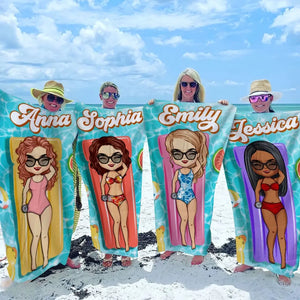 L'été nous appelle - Serviette de plage personnalisée pour meilleure amie - Cadeau de vacances d'été, cadeau d'anniversaire pour meilleure amie, meilleure amie, sœur