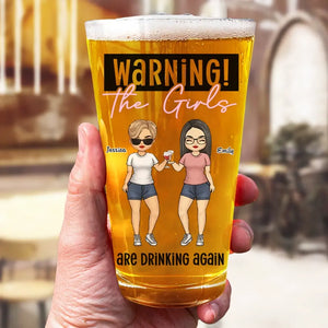 Les filles boivent à nouveau - Verre à bière personnalisé Bestie - Cadeau pour meilleures amies, meilleures amies, sœurs, collègues