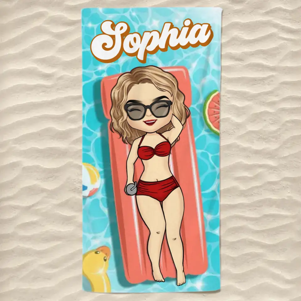 L'été nous appelle - Serviette de plage personnalisée pour meilleure amie - Cadeau de vacances d'été, cadeau d'anniversaire pour meilleure amie, meilleure amie, sœur