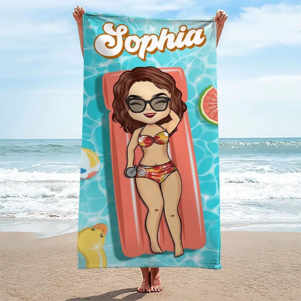 L'été nous appelle - Serviette de plage personnalisée pour meilleure amie - Cadeau de vacances d'été, cadeau d'anniversaire pour meilleure amie, meilleure amie, sœur
