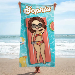 L'été nous appelle - Serviette de plage personnalisée pour meilleure amie - Cadeau de vacances d'été, cadeau d'anniversaire pour meilleure amie, meilleure amie, sœur