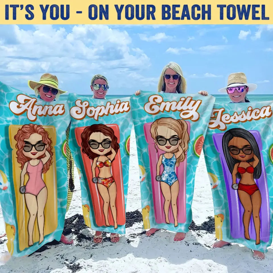 L'été nous appelle - Serviette de plage personnalisée pour meilleure amie - Cadeau de vacances d'été, cadeau d'anniversaire pour meilleure amie, meilleure amie, sœur