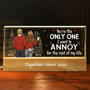 L'amour est tout ce dont vous avez besoin - Veilleuse LED 3D personnalisée en acrylique avec lettres - Cadeau pour mari et femme, anniversaire
