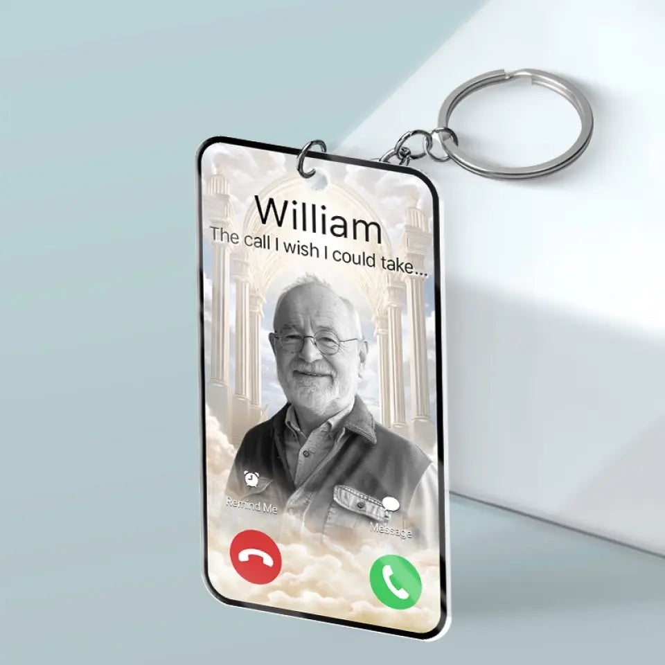 Custom Photo Stay In Our Hearts Forever - Memorial Personalized Custom Shaped Acrylic Keychain - Sympathy Gift For Family Members