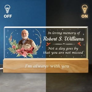 Photo personnalisée Ceux qui touchent nos vies, restent dans nos cœurs pour toujours - Lettres acryliques personnalisées commémoratives Veilleuse LED 3D - Cadeau de condoléances pour les membres de la famille