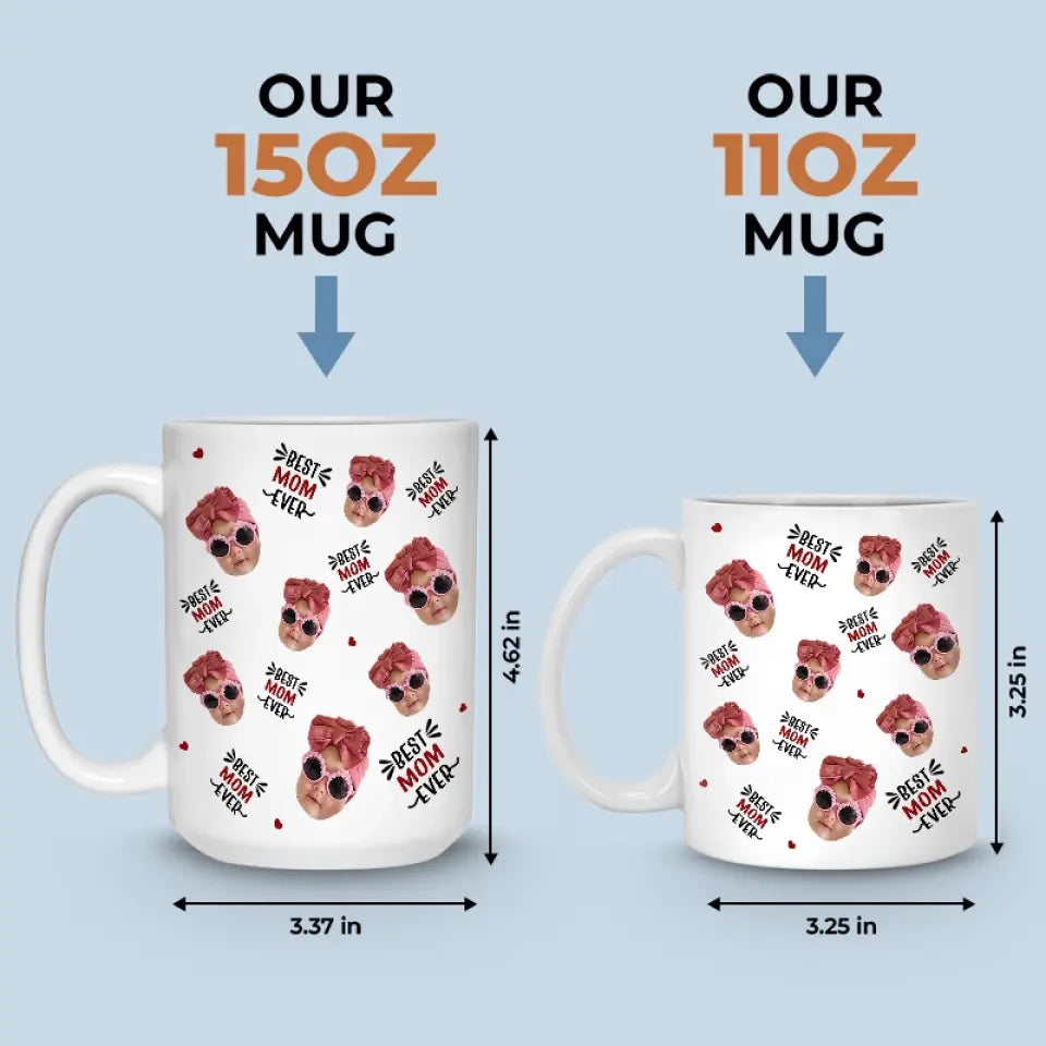 Photo personnalisée « Tu es la meilleure personne au monde » - Mug personnalisé pour la famille - Cadeau pour maman, grand-mère