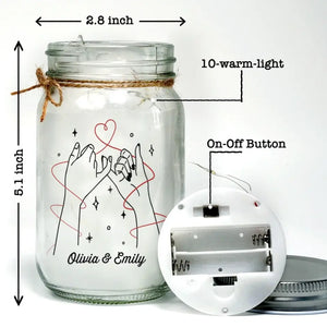 La vie est meilleure avec de vrais amis - Lampe Mason Jar personnalisée Bestie - Cadeau pour les meilleures amies, BFF, sœurs