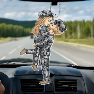 À côté de vous - Ornement de voiture personnalisé pour couple - Forme personnalisée en acrylique - Cadeau pour mari et femme, anniversaire
