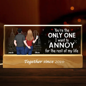 L'amour est tout ce dont vous avez besoin - Veilleuse LED 3D personnalisée en acrylique avec lettres - Cadeau pour mari et femme, anniversaire