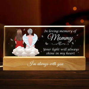 Tu as peut-être disparu de ma vue, mais tu n'as jamais disparu de mon cœur - Lettres acryliques personnalisées commémoratives 3D LED veilleuse - Cadeau de condoléances pour les membres de la famille