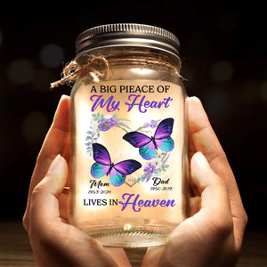 Votre mémoire perdure - Lampe commémorative personnalisée en pot Mason - Cadeau de condoléances pour les membres de la famille