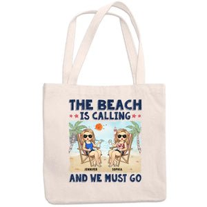 La vie est une plage et nous profitons simplement des vagues - Sac fourre-tout personnalisé Bestie - Cadeau de vacances d'été pour les meilleures amies, BFF, sœurs