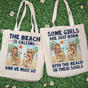 La vie est une plage et nous profitons simplement des vagues - Sac fourre-tout personnalisé Bestie - Cadeau de vacances d'été pour les meilleures amies, BFF, sœurs