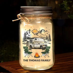 Trouvez votre nature sauvage - Lampe de camping personnalisée en pot Mason - Cadeau pour couple, mari, femme, amoureux du camping