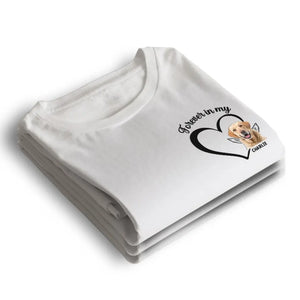 Photo personnalisée pour toujours et à jamais dans mon cœur - T-shirt unisexe personnalisé, sweat à capuche, sweat-shirt - Cadeau de condoléances pour les propriétaires d'animaux et les amoureux des animaux