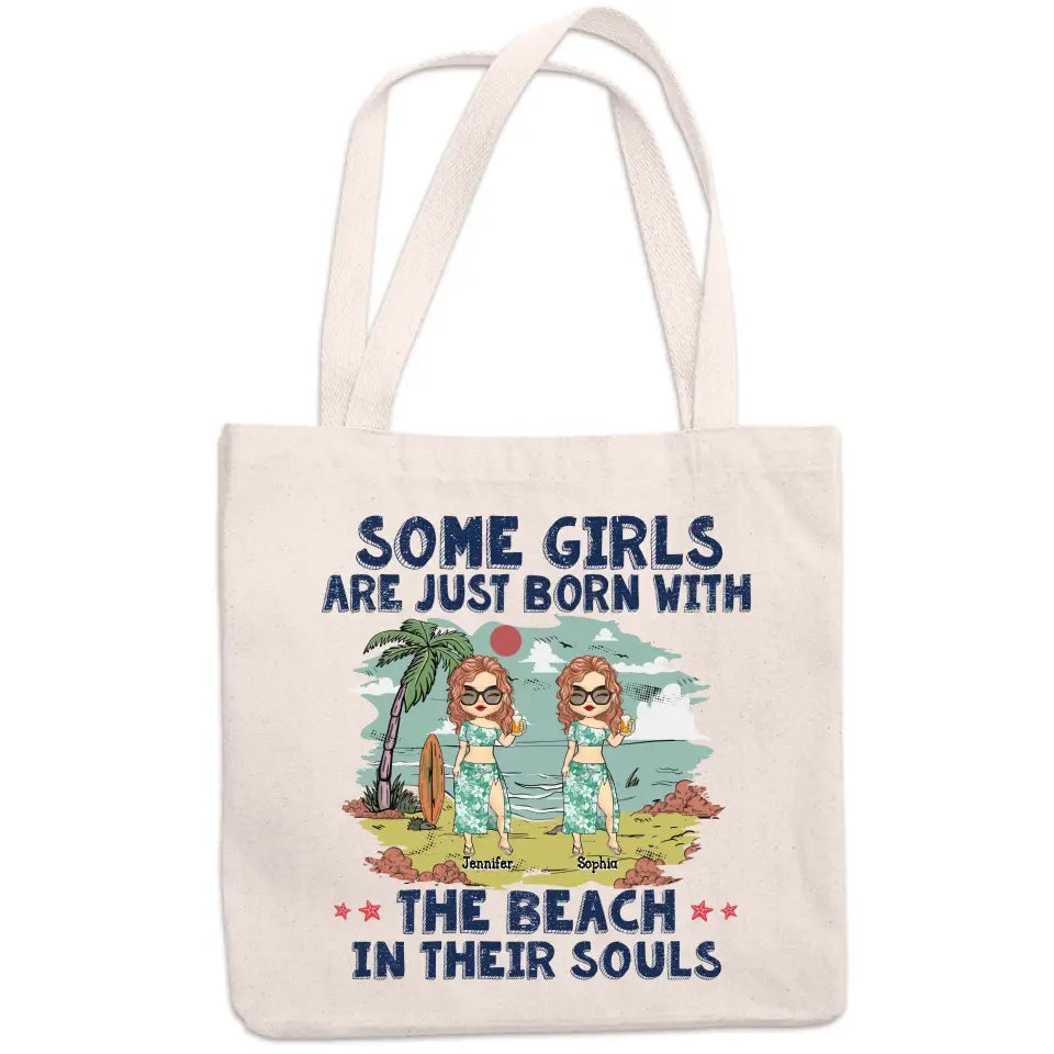 La plage nous appelle et nous devons y aller - Sac fourre-tout personnalisé Bestie - Cadeau de vacances d'été pour meilleures amies, meilleures amies, sœurs
