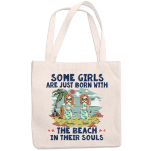 La plage nous appelle et nous devons y aller - Sac fourre-tout personnalisé Bestie - Cadeau de vacances d'été pour meilleures amies, meilleures amies, sœurs