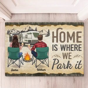 Conduisez lentement, les campeurs ivres comptent ! Tapis décoratif personnalisé pour la maison et le camping ! Cadeau de pendaison de crémaillère pour mari, femme et amoureux du camping.