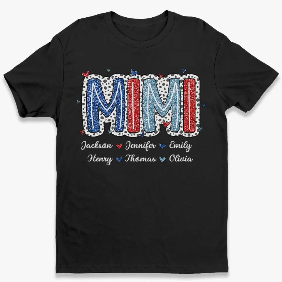 À toutes les mamans américaines - T-shirt, sweat à capuche et sweat-shirt unisexe personnalisé pour la famille - 4 juillet, cadeau pour maman et grand-mère