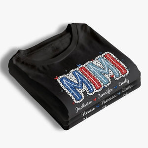 À toutes les mamans américaines - T-shirt, sweat à capuche et sweat-shirt unisexe personnalisé pour la famille - 4 juillet, cadeau pour maman et grand-mère