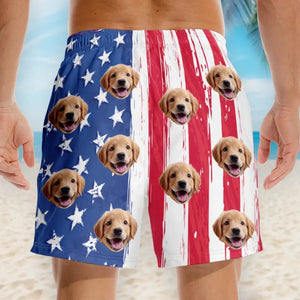 Short de plage hawaïen personnalisé avec photo « toi, moi et la mer » pour homme, motif tropical et hawaïen, motif Aloha, pour chien et chat ; cadeau idéal pour les vacances d'été, les anniversaires et les fêtes d'anniversaire.