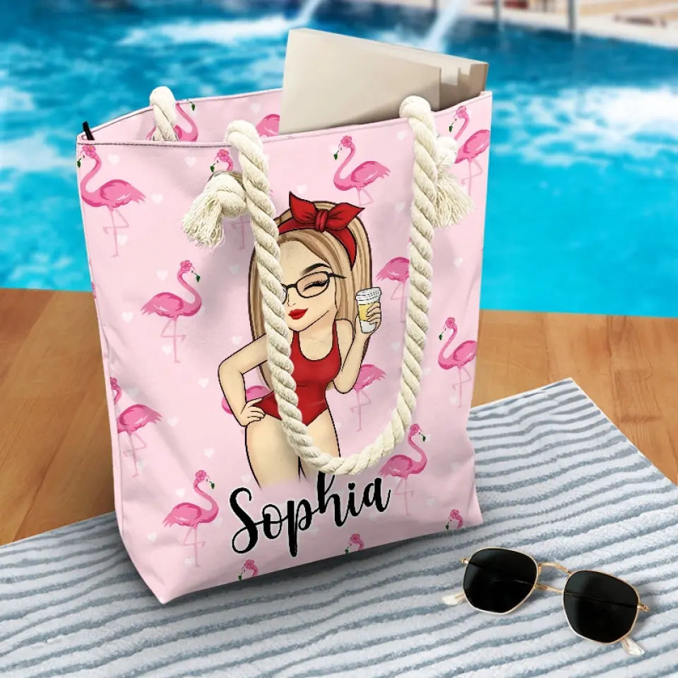 La plage est mon endroit préféré - Sac de plage personnalisé pour meilleure amie - Cadeau de vacances d'été pour meilleures amies, meilleures amies, sœurs