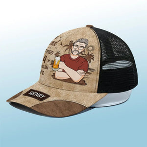 J'ai travaillé toute ma vie pour cette casquette - Casquette de baseball personnalisée en maille, casquette de camionneur de baseball - Cadeau d'appréciation et de retraite pour grand-père