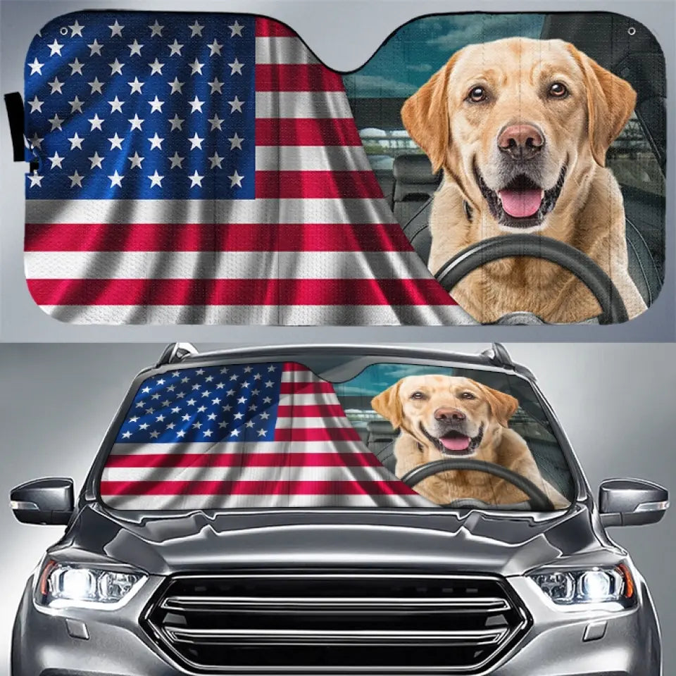 Pare-soleil personnalisé avec photo « Joyeuse famille, bon voyage » pour chien et chat, protection de vitre de voiture, cadeau pour propriétaires et amoureux des animaux