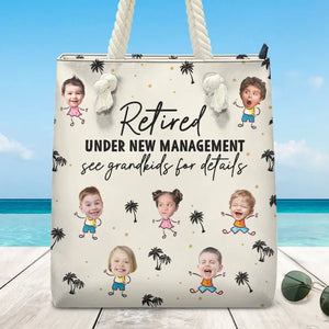 Sac de plage personnalisé avec photo pour une retraite fabuleuse - Cadeau de remerciement et de retraite pour grand-mère