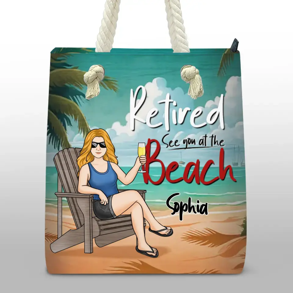 Il est temps de profiter des bonnes choses - Sac de plage personnalisé pour la famille - Cadeau d'appréciation et de retraite pour grand-mère