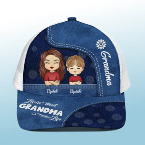 « Vivre la vie de grand-mère » – Casquette de baseball personnalisée avec dos en maille, casquette de camionneur – Cadeau pour maman et grand-mère