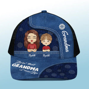 « Vivre la vie de grand-mère » – Casquette de baseball personnalisée avec dos en maille, casquette de camionneur – Cadeau pour maman et grand-mère