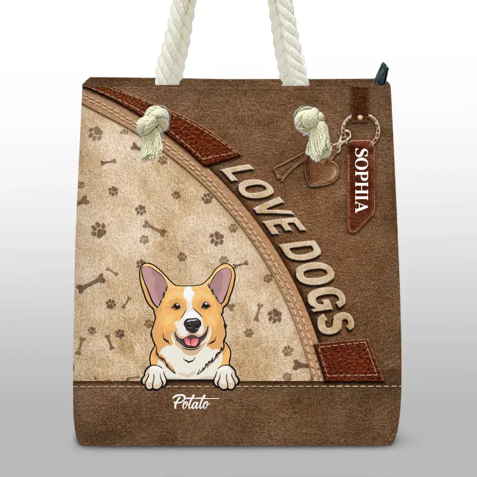 I Woof Summer Vacation - Sac de plage personnalisé pour chien - Cadeau de vacances d'été pour propriétaires et amoureux des animaux