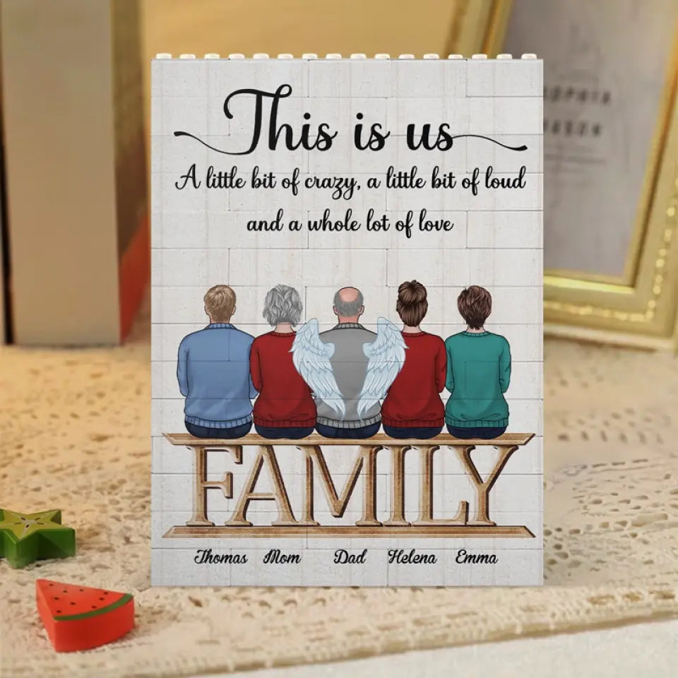 C'est nous, beaucoup d'amour - Blocs de construction rectangulaires verticaux personnalisés pour la famille - Cadeau pour les membres de la famille