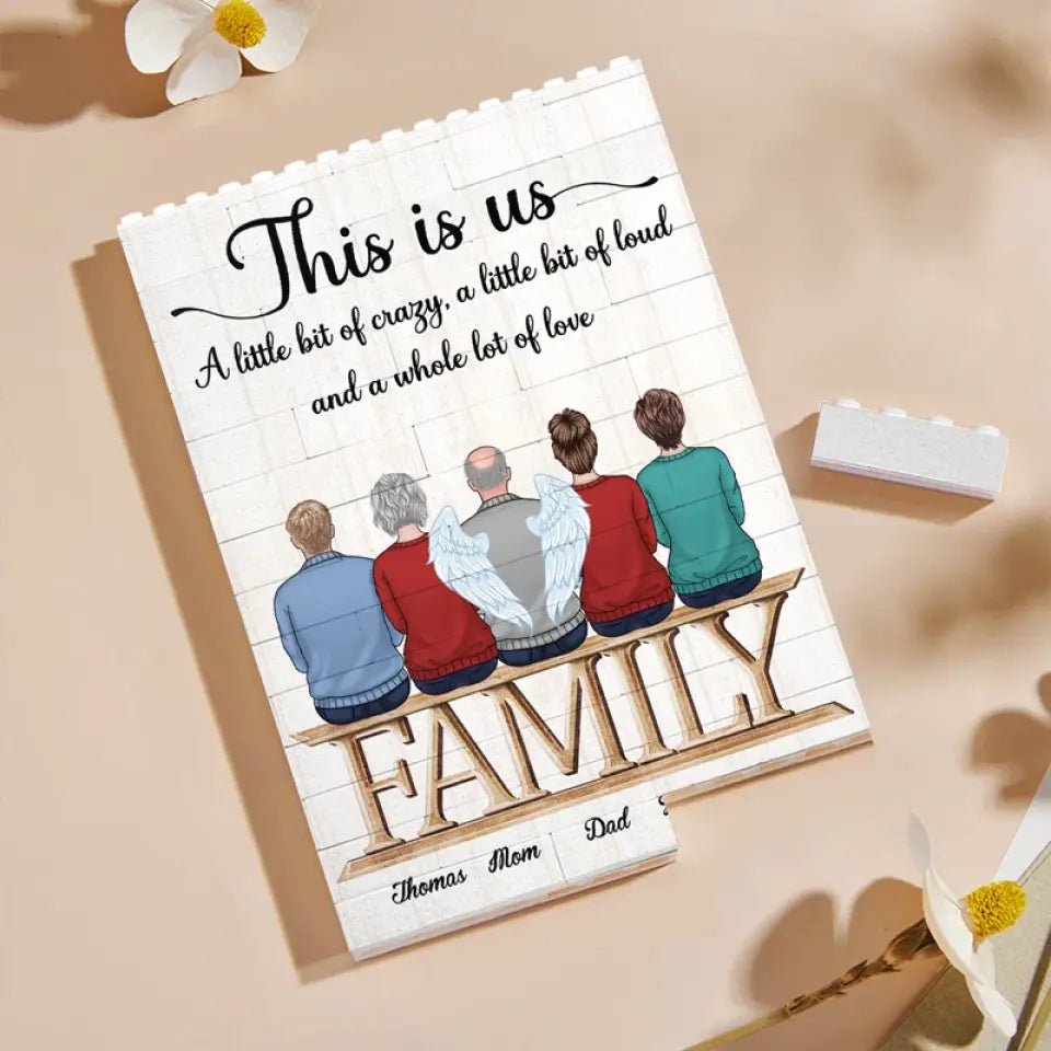 C'est nous, beaucoup d'amour - Blocs de construction rectangulaires verticaux personnalisés pour la famille - Cadeau pour les membres de la famille