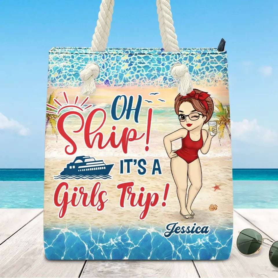 C'est un voyage entre filles ! - Sac de plage personnalisé pour meilleures amies, meilleures amies et sœurs ! Cadeau de vacances d'été