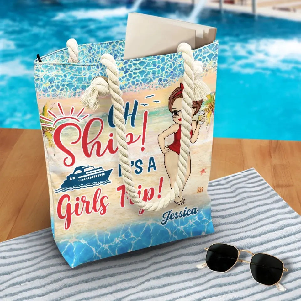 C'est un voyage entre filles ! - Sac de plage personnalisé pour meilleures amies, meilleures amies et sœurs ! Cadeau de vacances d'été