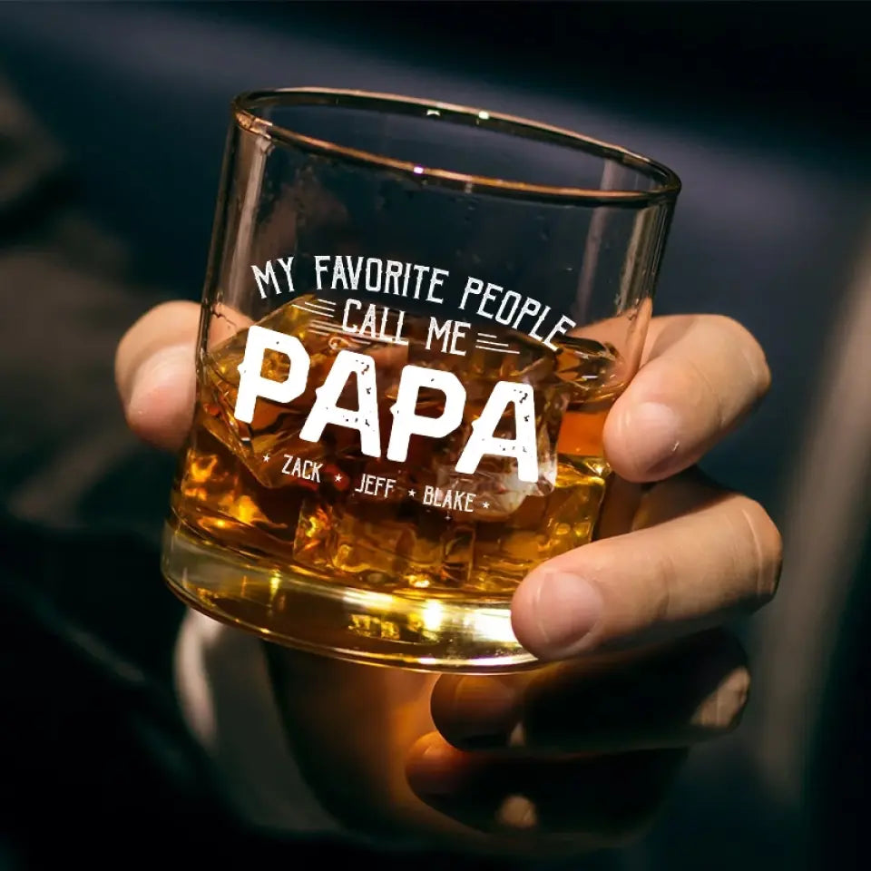 Papa a besoin de whisky - Verre à whisky personnalisé pour la famille - Cadeau pour papa et grand-père