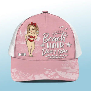 Je t'aime jusqu'à la plage et retour - Casquette de baseball personnalisée avec dos en maille, casquette de camionneur de baseball - Cadeau de vacances d'été pour meilleures amies, meilleures amies, sœurs